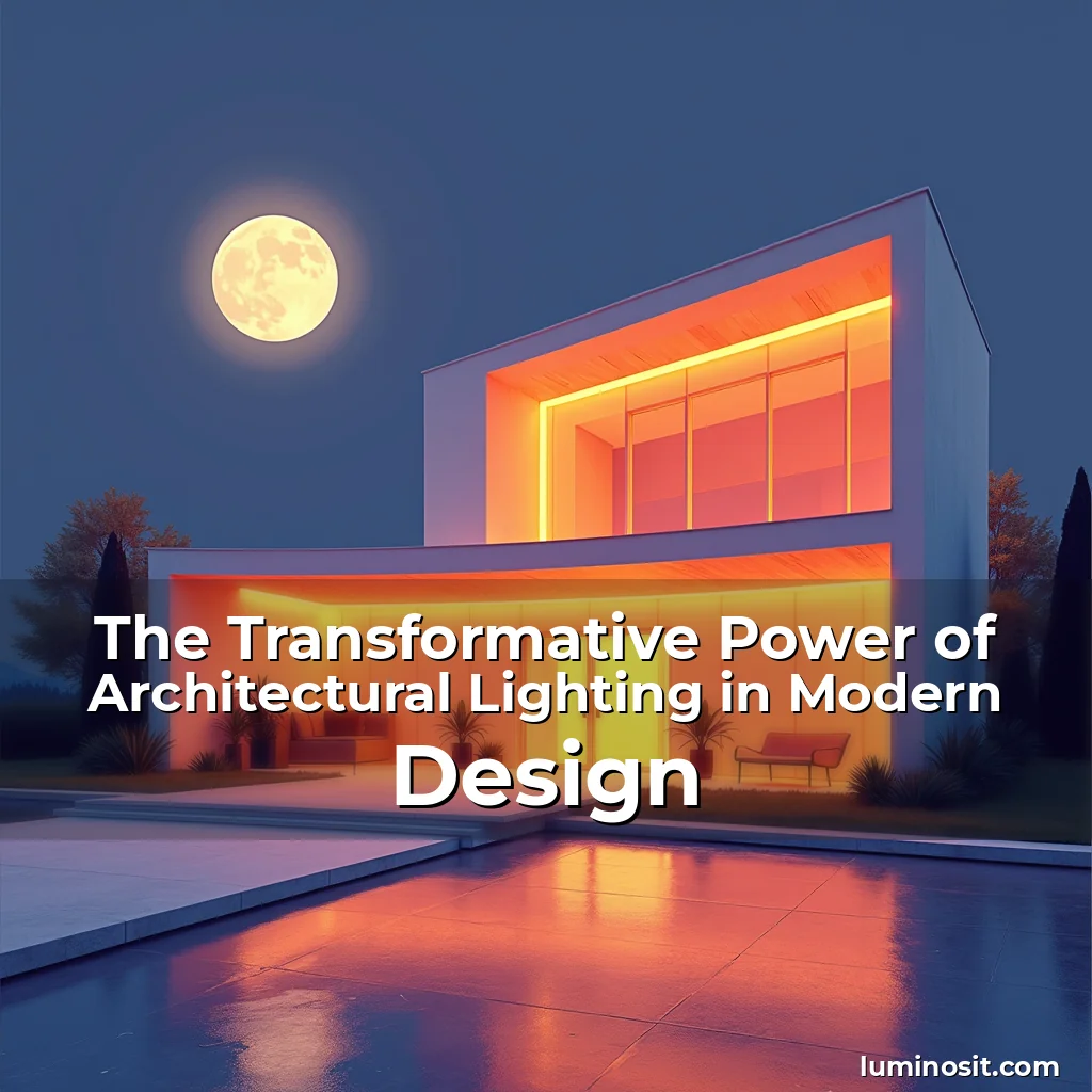 Read more about the article The Transformative Power of Architectural Lighting in Modern Design
